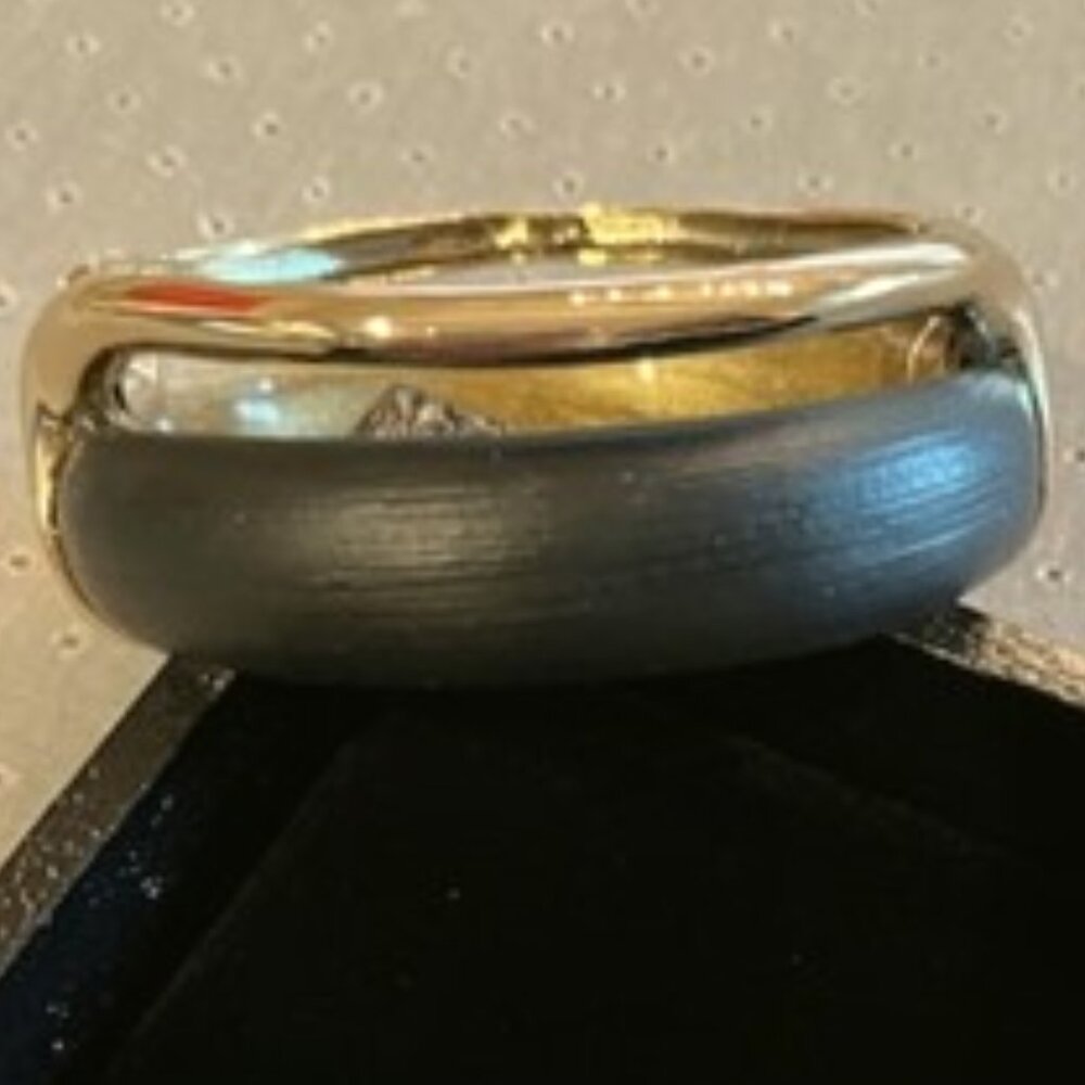 Alexis Bittar Double Stack Gold-Tone and Black Lucite Hinge Bracelet Bangle-NWOT - Picture 5 of 9